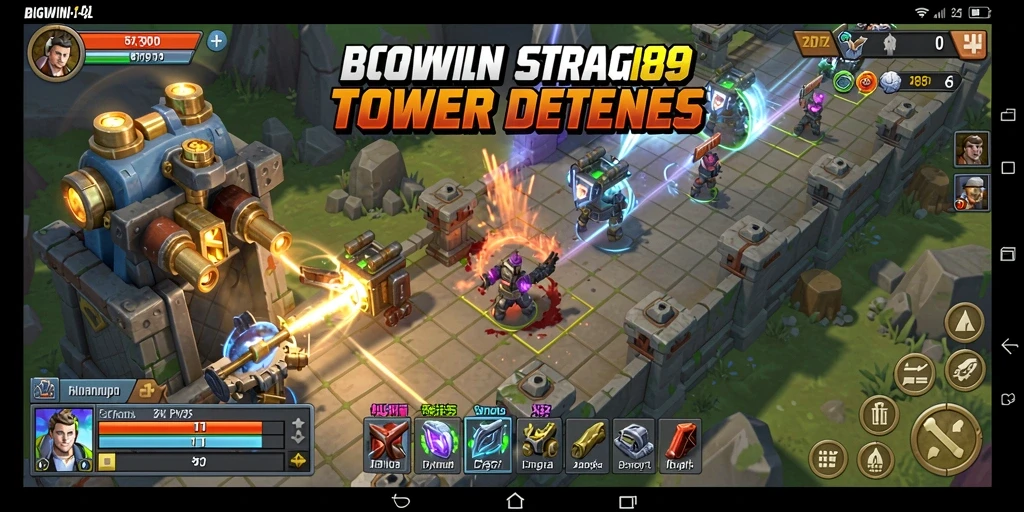 Tangkapan layar menampilkan aksi menegangkan dalam game Tower Defense.