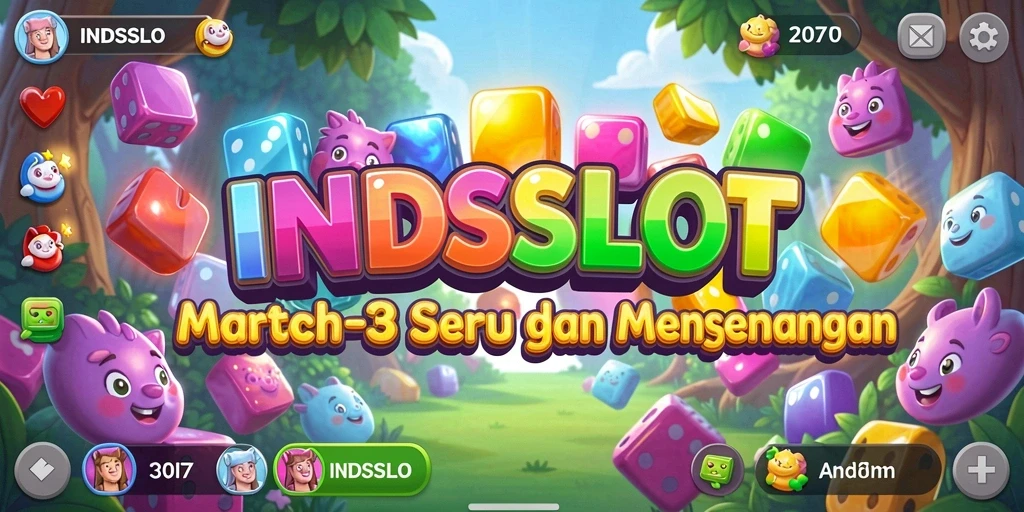 Tampilan gameplay seru INDSLOT saat mencocokkan simbol.