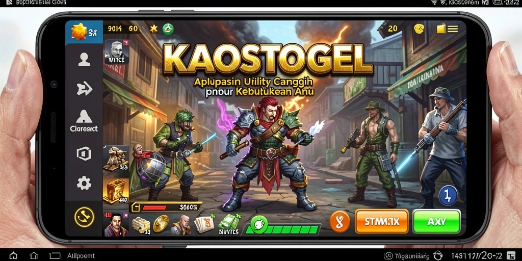 Tampilan antarmuka KAOSTOGEL yang intuitif dan fungsional.