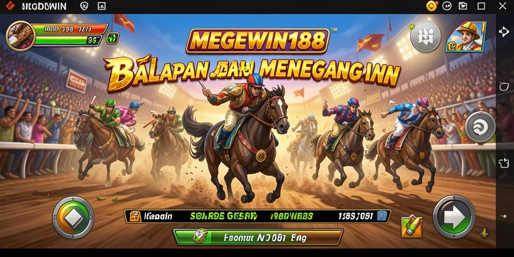 Tampilan gameplay balapan yang mendebarkan di MEGEWIN188.