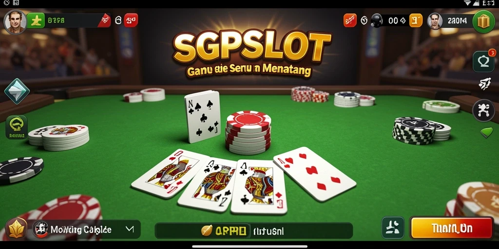 Tampilan gameplay Gaple di SGPSLOT yang menarik dan dinamis.