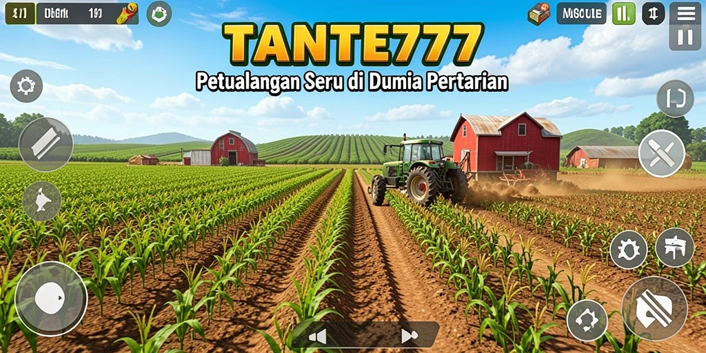 Screenshot TANTE777 menampilkan aksi bertani yang seru dan interaktif.