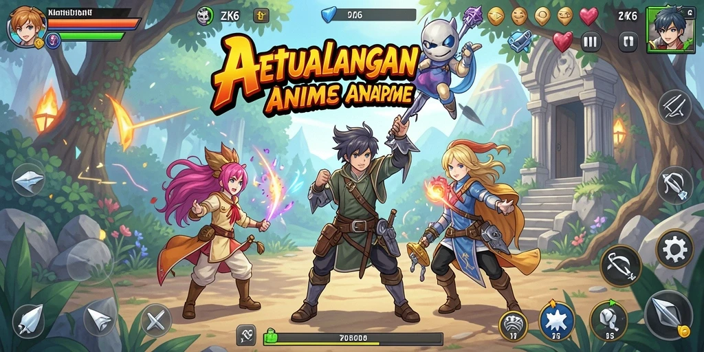Tampilan gameplay menawan dari ZK6 dengan karakter anime yang unik.